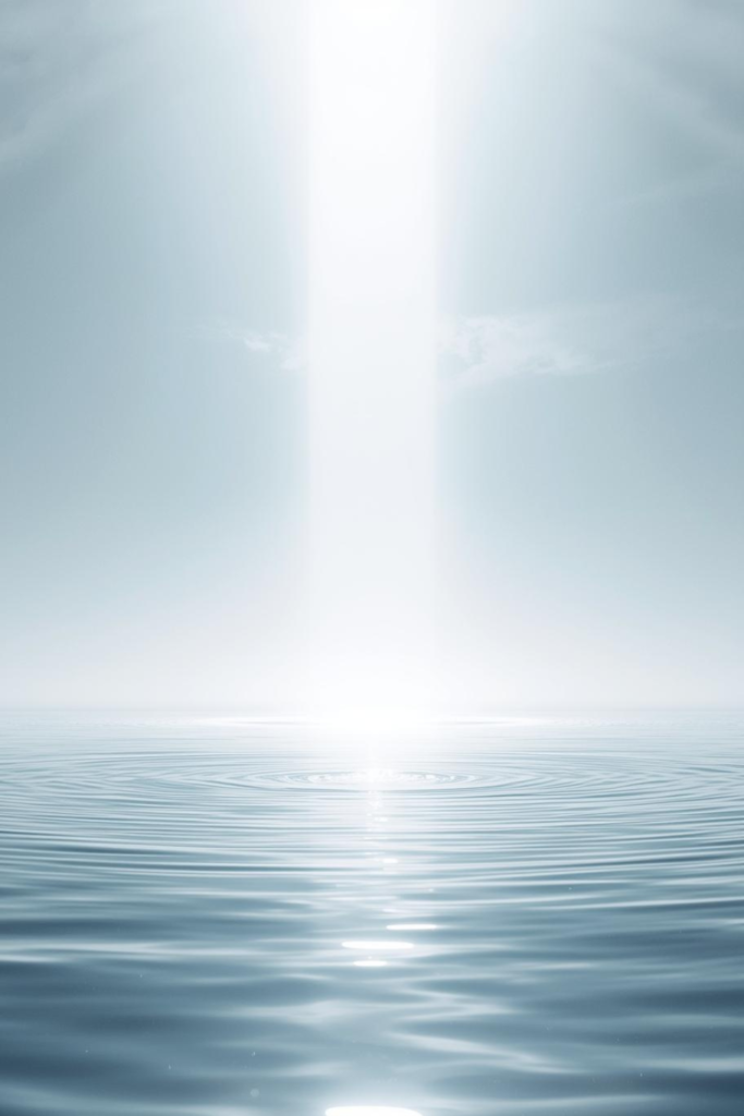 Colonne de lumière plogeant dans l